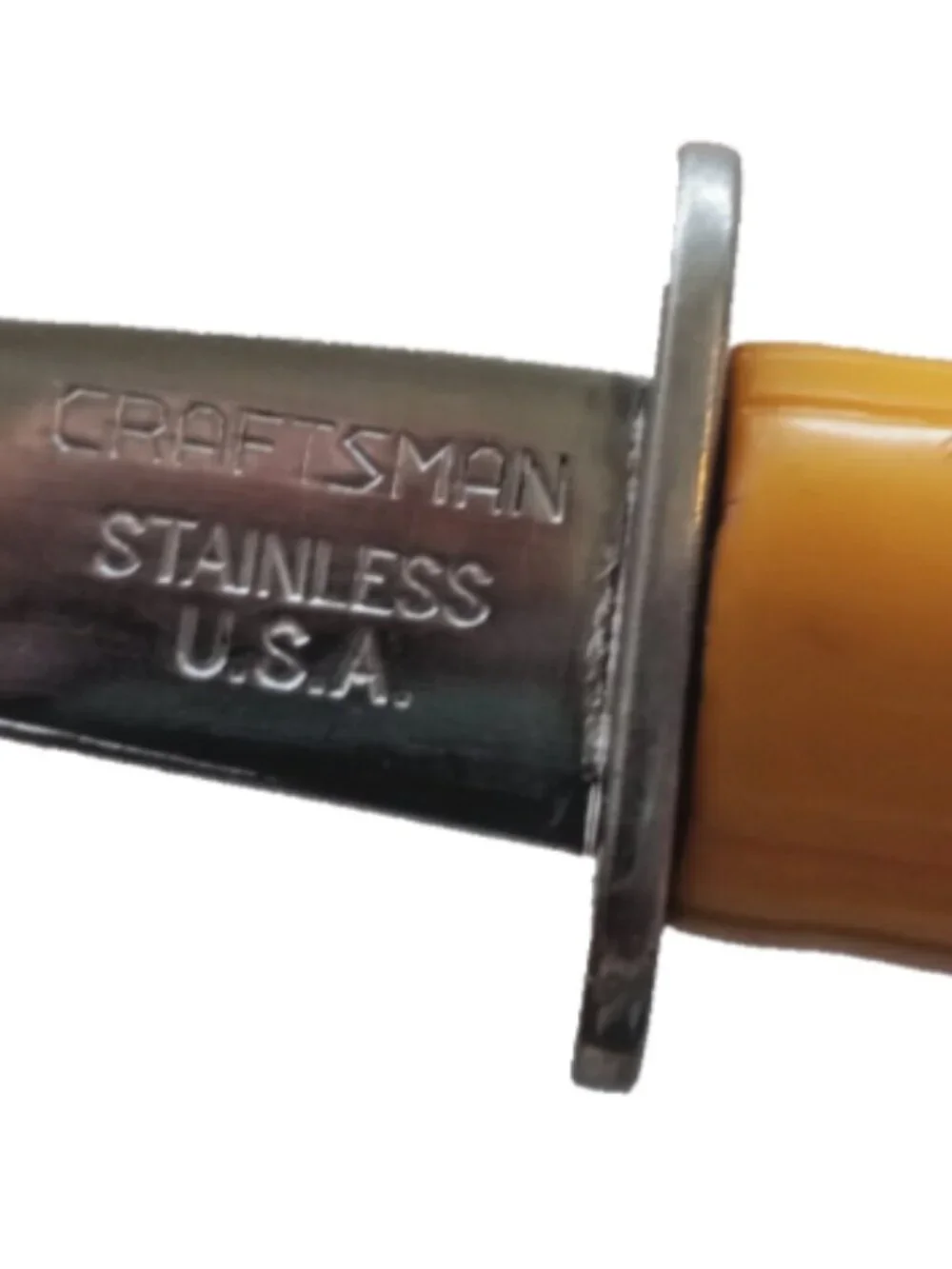 Vintage Craftsman USA Carving Set Knife Fork Steel Wood Box Stainless 3 Pc